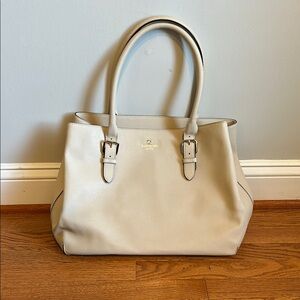 Kate Spade Cream Leather Tote Bag